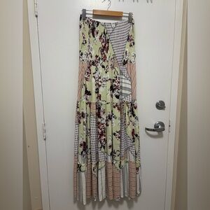 Jaase Multicolor Floral Patchwork Maxi Dress